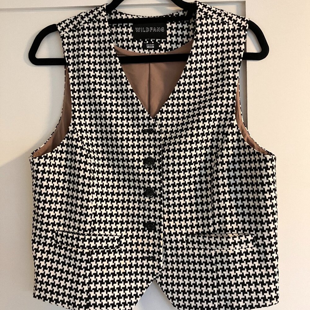 Wildfang Empower Vest - Houndstooth (M)